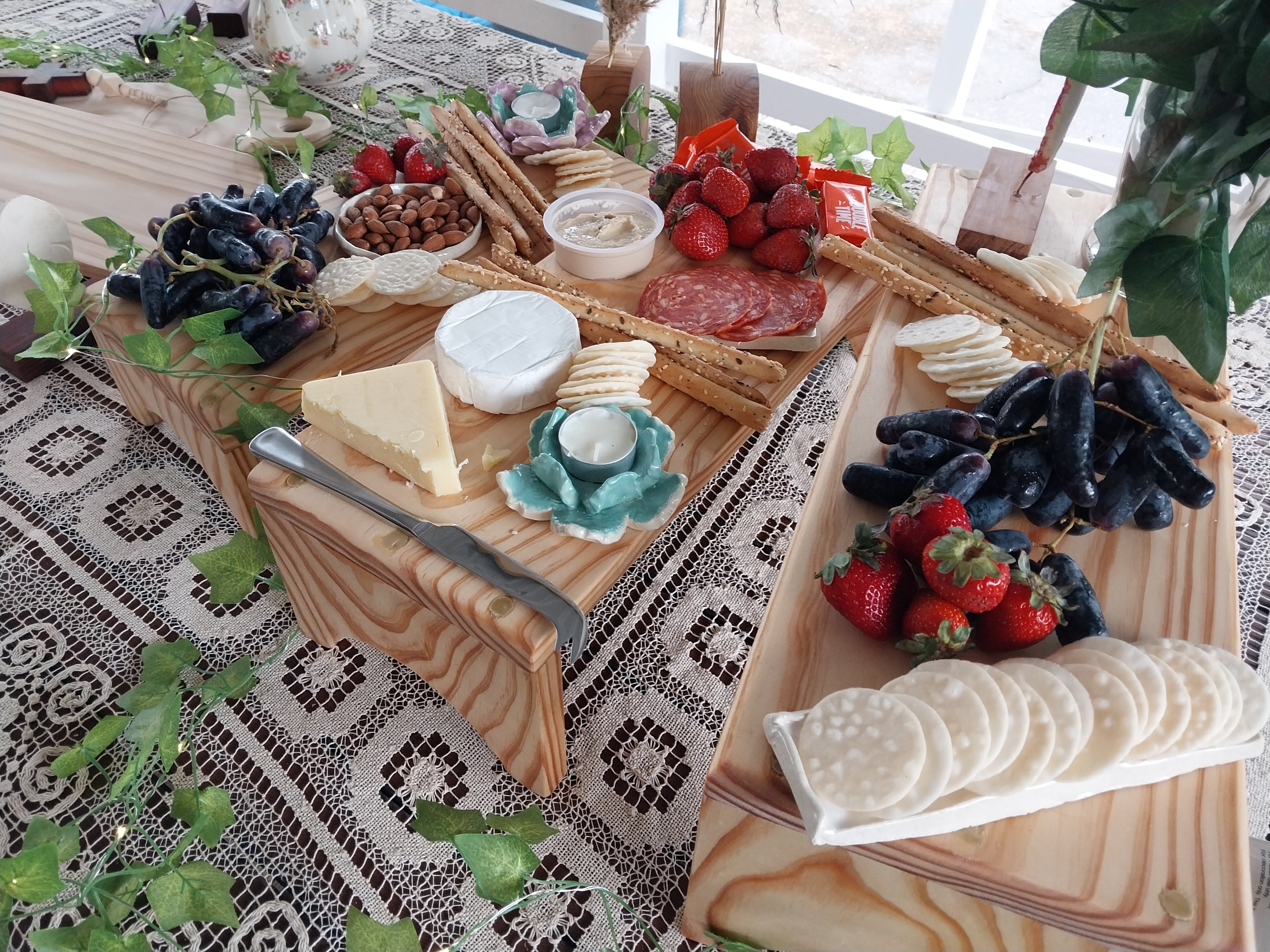 Wooden Three-Tier Stackable Cheese Board
