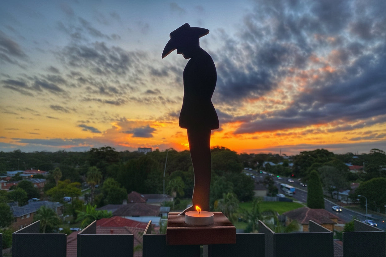 ANZAC Day Soldier with LED tea light candle